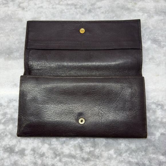 Rare Vintage Celine Horse & Carriage Wallet 1970s Pre-LVMH Italy Brown Leather - Picture 4 of 8